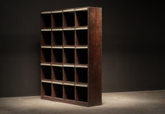 Pierre Jeanneret 20-Compartment Periodical Rack, Chandigarh, c.1961