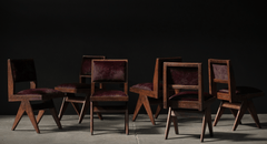 Silla de comedor tapizada de Pierre Jeanneret, Chandigarh, hacia 1958-59