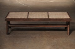 Pierre Jeanneret Cane Bench, Model PJ-SI-33-C, Chandigarh, c.1955-56