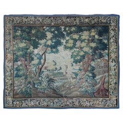 Early 18th century Flemish antique tapestry 10x13 Verdure Wool & Silk 297x384cm