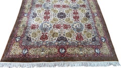 9 x 12 feiner türkischer Hereke-Vintage-Teppich aus Wolle und Seide, seltenes „Vase Dragon“-Motiv, 282 x 373 cm, 1980