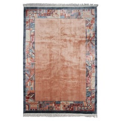 Tapis vintage Art nouveau en soie 8x12, soie biologique de grande qualité, 246 cm x 361 cm