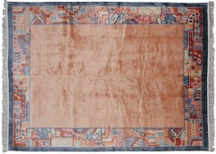 8x11 Vintage Silk Rug Fine Art Nouveau Natural Silk 246cm x 330cm