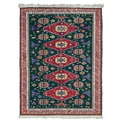 7x10 Vintage Caucasian Soumak Rug Flat Woven Wool Foundation Tapestry 206x305cm