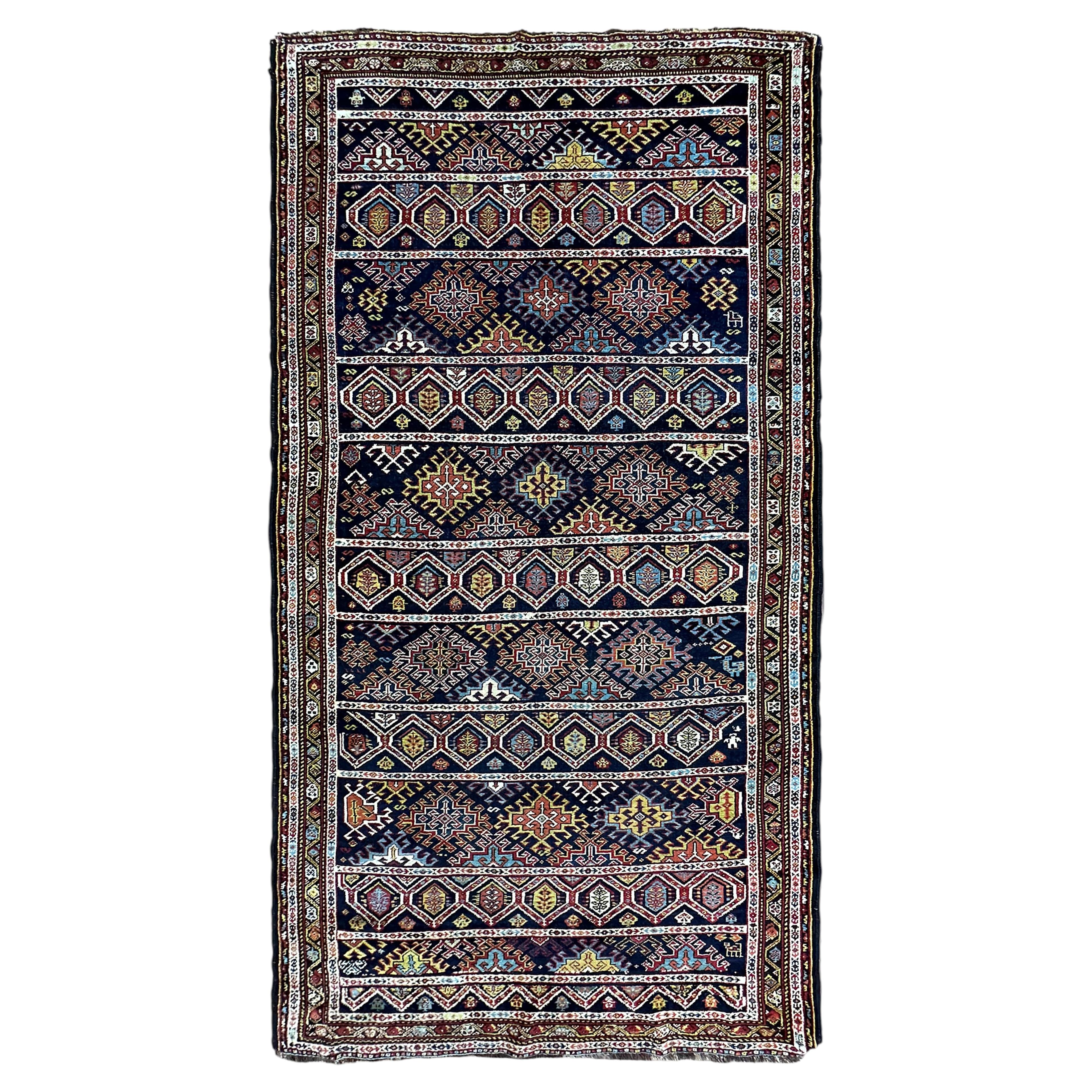 6x10 Antique Caucasian Rug Fine Tribal 165cm x 305cm Circa 1890