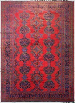 10x13 Antique Turkish Oushak Rug Geometric Hand-Knotted 312cmx401cm c.1930