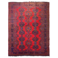 10x13 Antique Turkish Oushak Rug Geometric Hand-Knotted 312cmx401cm c.1930