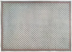 7X10 Portuguese Needlepoint Rug Flat-Woven Tapestry Edge Fraying 201cm x 305cm