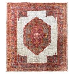 10x11 Oushak turco antico, angora, avorio chiaro, 295 cm x 328 cm, 1880 circa