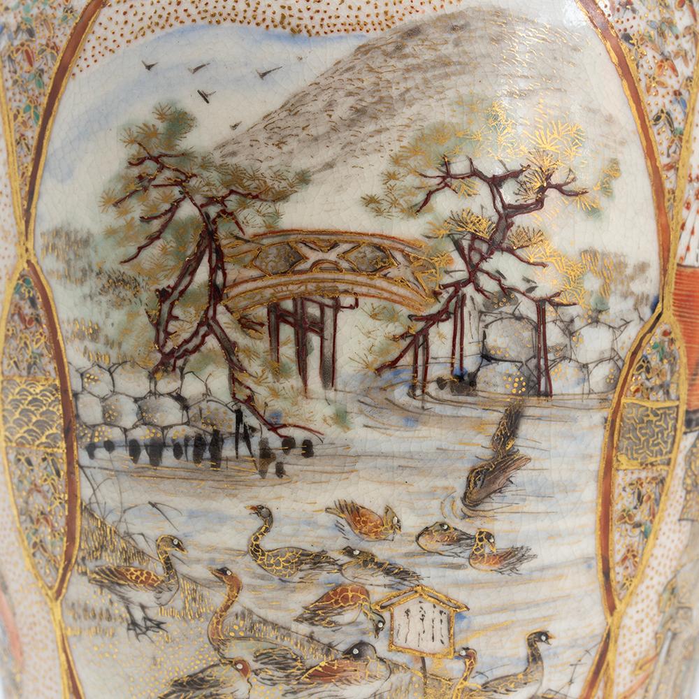 Vase japonais ancien de la période Meiji Satsuma de Ryozan en vente 5