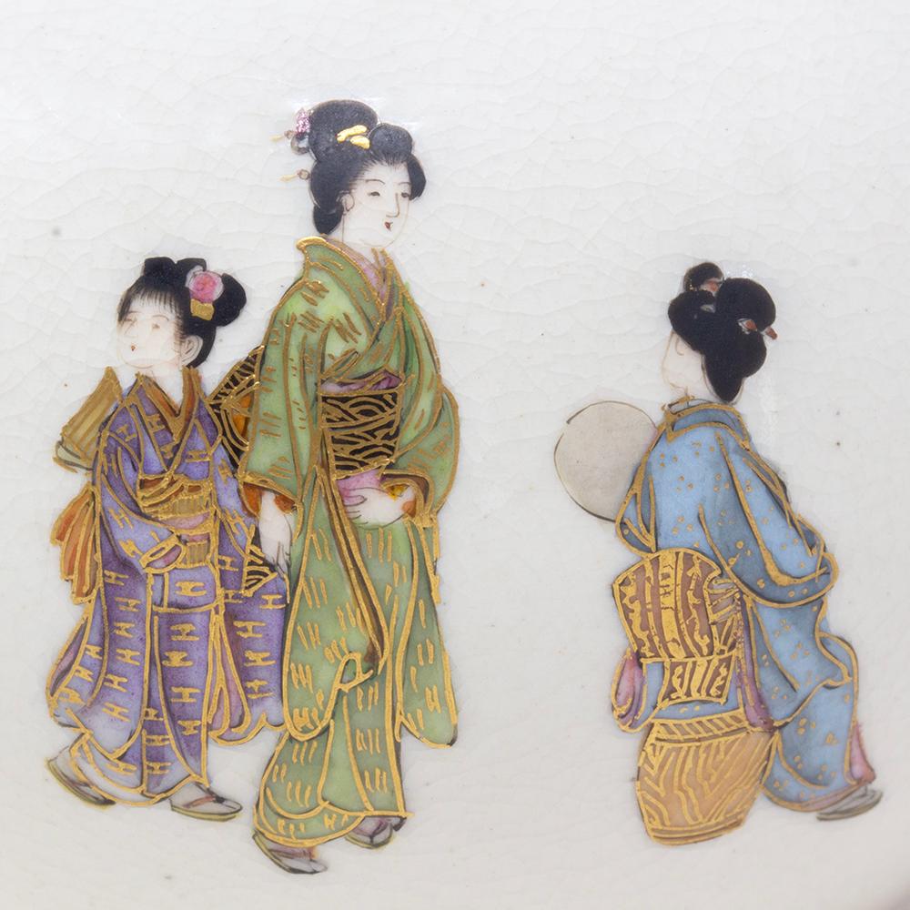 Vase Satsuma japonais ancien de la période Meiji par Kinkozan en vente 2