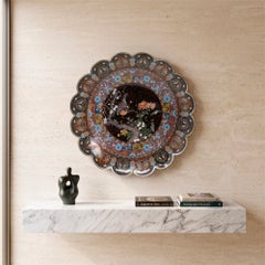 Japanese Meiji Period Cloisonné Enamel Charger Attributed to Honda Yosaburo