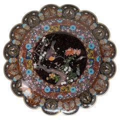 Japanese Meiji Period Cloisonné Enamel Charger Attributed to Honda Yosaburo