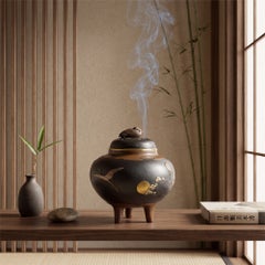 Japanese Tashio Period Bronze Hōrai Kōro by Zuishōdō