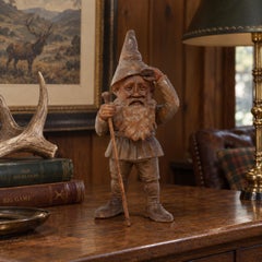 Antique Swiss Black Forest Gnome Carving Attributed to Johann Linder
