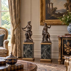 Figurines allégoriques françaises du printemps en bronze de l'époque de Napoléon III, réalisées par Barbedienne