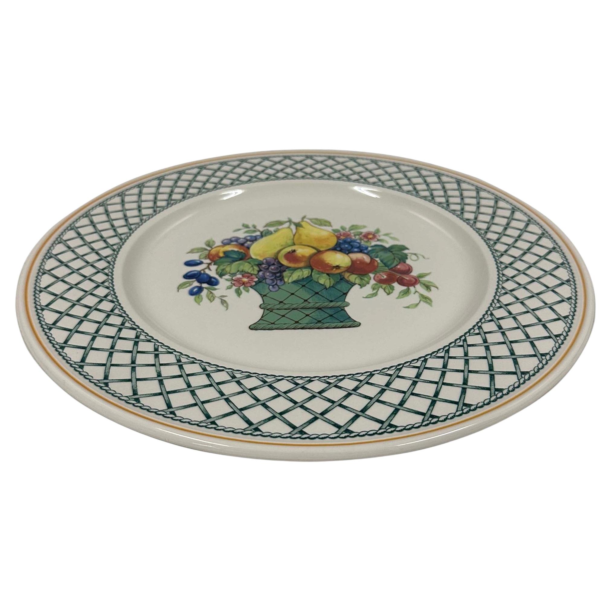 Vintage Villeroy and Boch Basket Pattern Dinner Plate, 1980s For Sale