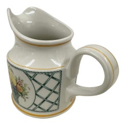 Vintage-Porzellan-Milchkännchen von Villeroy & Boch mit Korbmuster, cremefarben