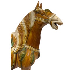 Mid-20th Century Chinese Ceramic Tang SanCai (Tri Color)Horse