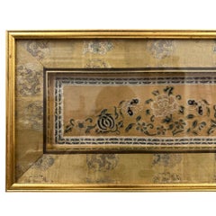 Late 19th Century Pair of Framed Antique Chinese Silk Embroidery Panels