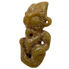 Vintage Chinese Reproduction of Neolithic Hongshan culture Carved Jade Figurine