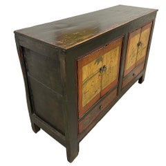 Early 20th Century Antique Chinese Mongolia Twin Cabinet/Buffet Table, Sideboard