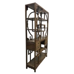 Vintage Chinese Traditional Curio Display Shelf/Multi-Treasure Cabinet