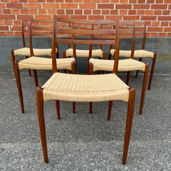 Set of 6 Danish dining chairs by Niels Otto Møller