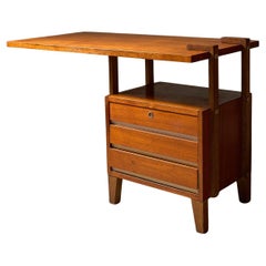 Italian brutalist desk with floating top, 1970s