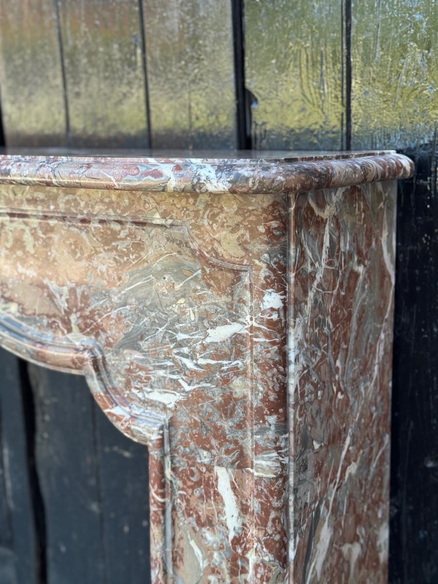 Regency-style fireplace in Rance marble, 19th century For Sale 4