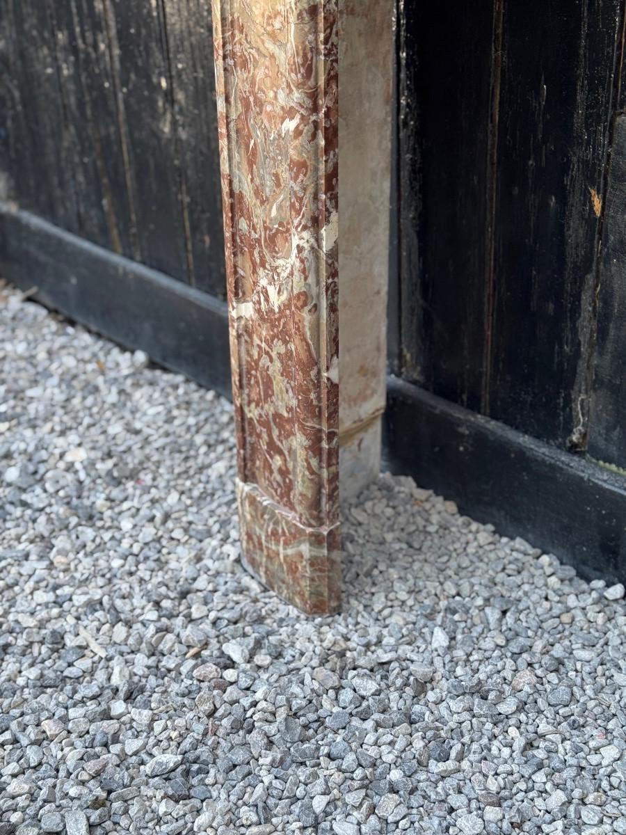 Regency-style fireplace in Rance marble, 19th century For Sale 2