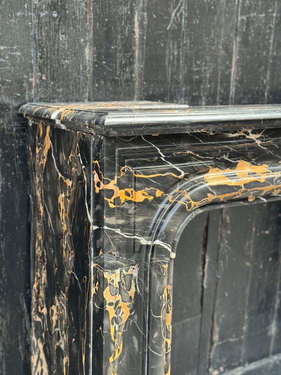 19th Century Louis XIV fireplace in Portor marble, circa 1880 For Sale