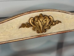 Carved, gilded, and painted wooden bench, Italy around 1880, 510cm long