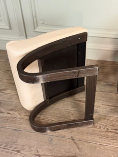 Nelo armchair Nelo and its leather footstool, åke Fribyter for Roche Bobois, aro