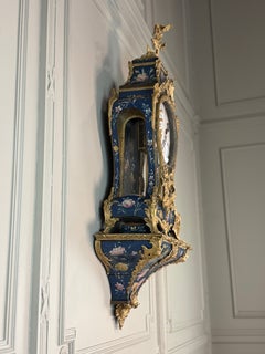 Louis XV cartouche and its lamp base, 18th century