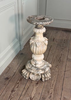 Carved alabaster base, Italy circa 1880