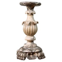 Socle en albâtre sculpté, Italie, vers 1880