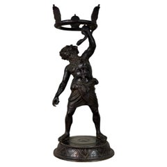 Drunken Silenus, bronze with black patina after the Antique, around 1880