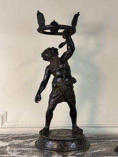 Drunken Silenus, bronze with black patina after the Antique, around 1880