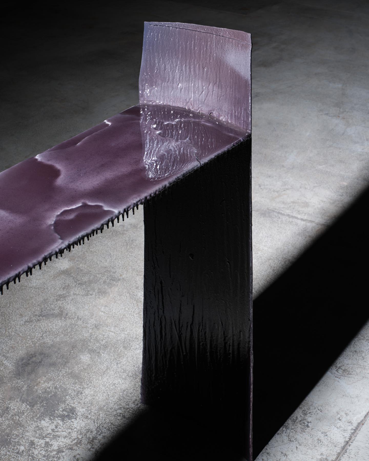 Contemporary one of a kind Ash Violet Console For Sale 2
