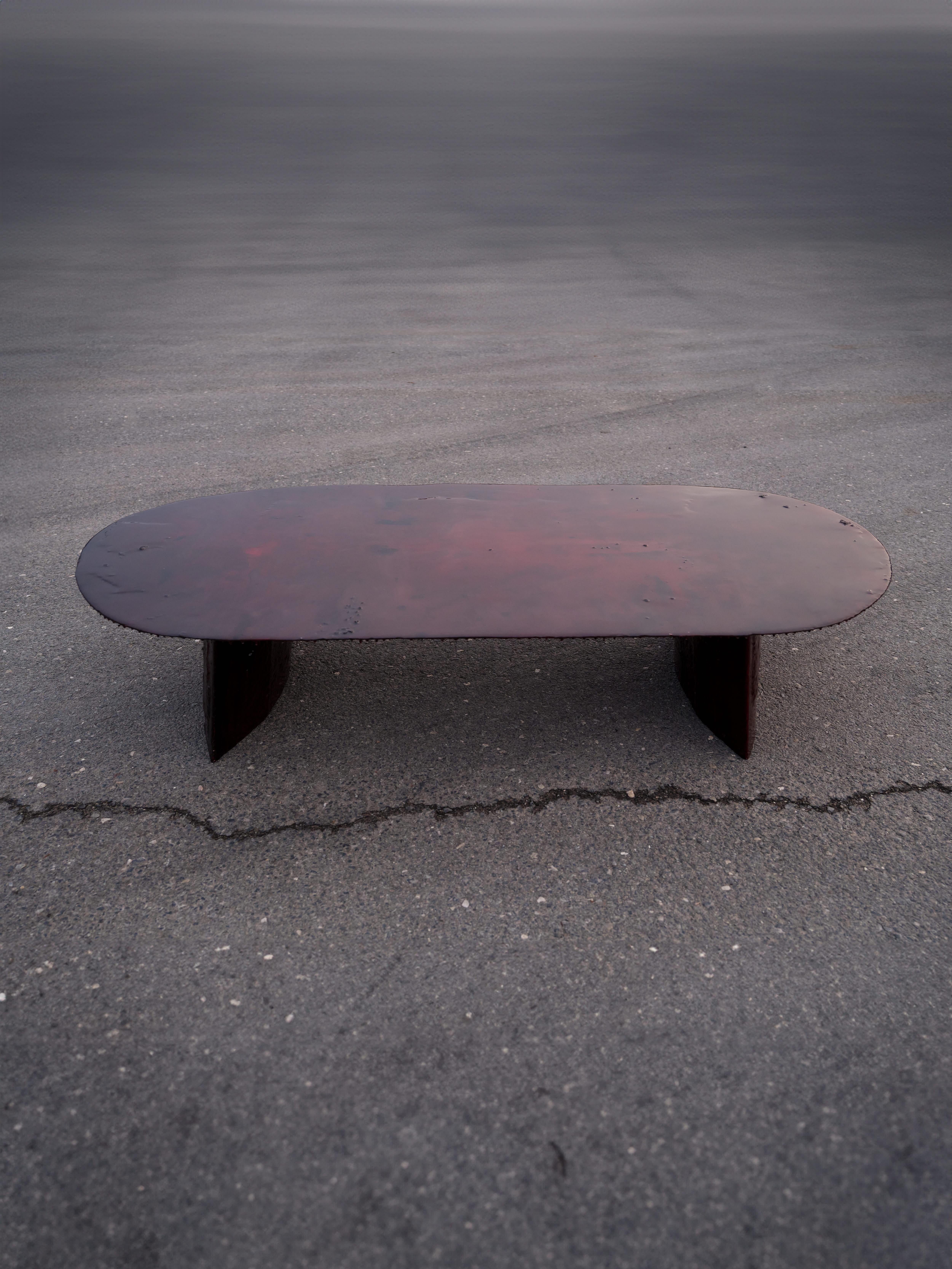 Table basse contemporaine unique Maroon Terra en vente 3