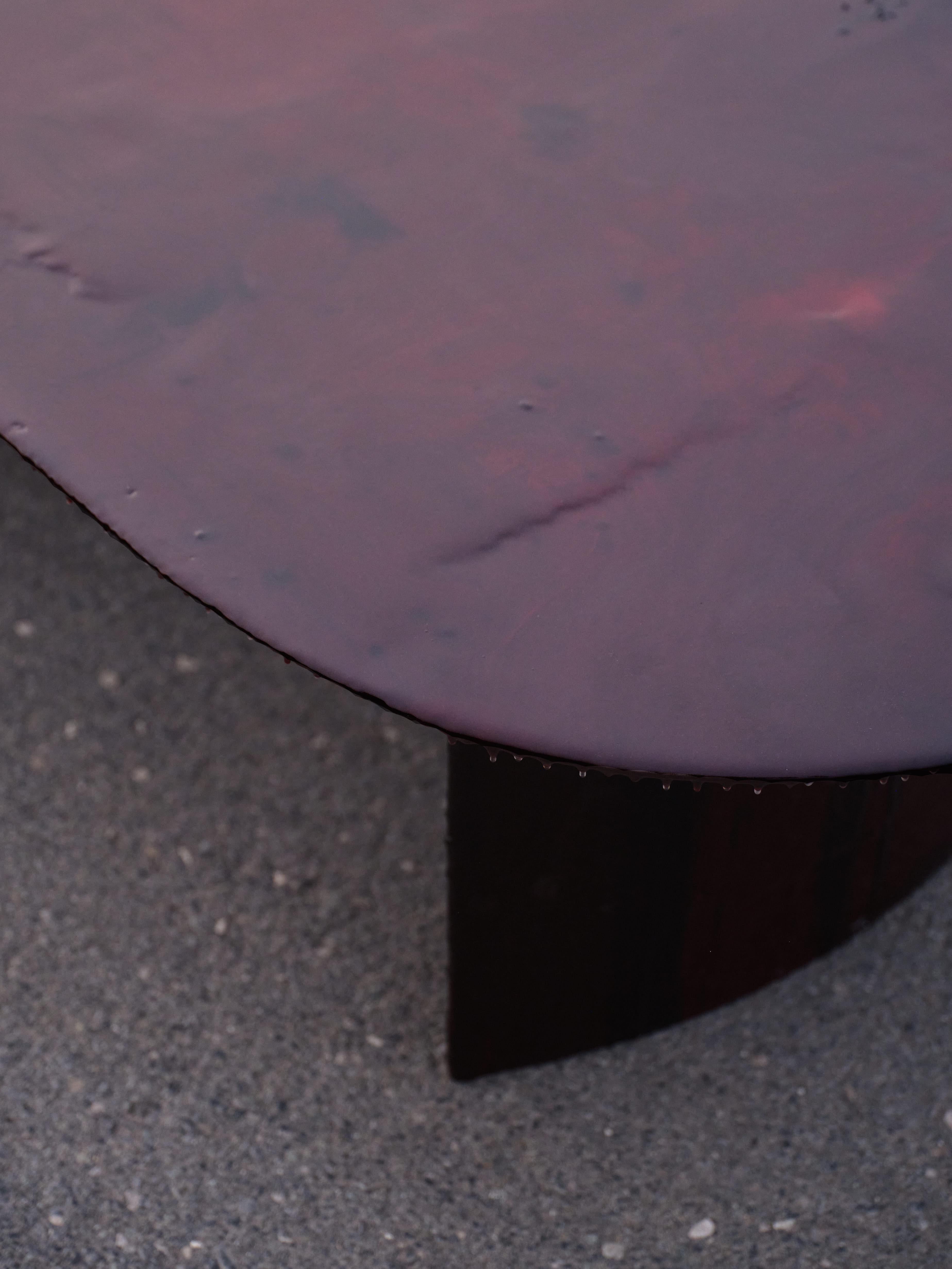 Table basse contemporaine unique Maroon Terra en vente 2