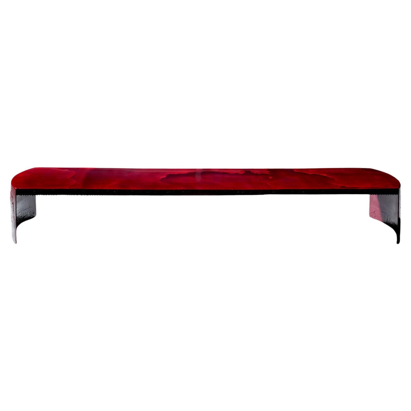 Table basse contemporaine unique Oxblood Waltz