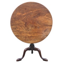 18th Century George III Period Mahogany Tilt-top Tripod Table