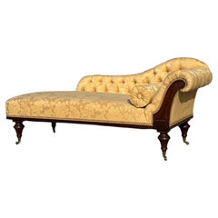Early 19th Century Regency Period Upholstered Chaise Longue Sofa