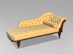 Early 19th Century Regency Period Upholstered Chaise Longue Sofa