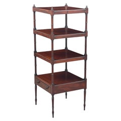 Early 19th Century George III Period Mahogany 4-Tier Whatnot Music Stand