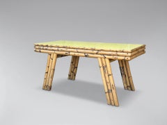 1970's Bamboo & Formica Top Coffee Table