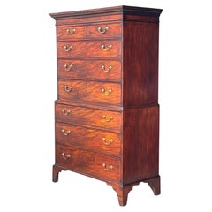 18th Century George III Period Mahogany Tallboy
