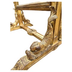 Very rare gilded mirror in the style of Napoleon 111